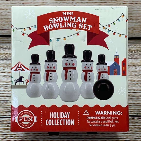 The Original Fun Workshop Other - Mini Snowman Bowling Set 🆕 Fun Workshop Holiday Collection NEW